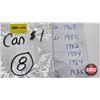Image 11 : Canada Dollar (8) : 1968 (2); 1980 (2); 1982; 1984; 1984; 1985