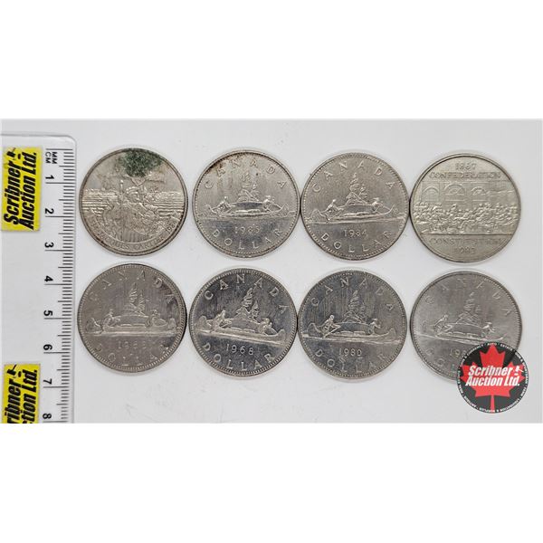Canada Dollar (8) : 1968 (2); 1980 (2); 1982; 1984; 1984; 1985
