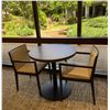 Image 1 : Round Table 30" Dia & 2 Andreu World Armchairs w/ Upholstered Seat & Back 21" x 16" x 26"H