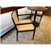 Image 4 : Round Table 30" Dia & 2 Andreu World Armchairs w/ Upholstered Seat & Back 21" x 16" x 26"H