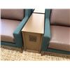 Image 9 : Qty 2 Upholstered Chairs 34" x 30" x 34"H w/ Middle Table