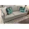 Image 1 : Gray 3-Seat Sofa w/ Throw Cushions 82" x 34" x 25"H