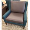 Image 2 : Upholstered Chair 34" x 30" x 34"H w/ Console Table 30" x 12" x 20"