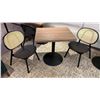 Image 1 : Rectangular Table 24" x 30" x 31"H w/ 2 Cane 21 Dining Chairs 19" x 16" x 32"H