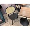 Image 2 : Rectangular Table 24" x 30" x 31"H w/ 2 Cane 21 Dining Chairs 19" x 16" x 32"H