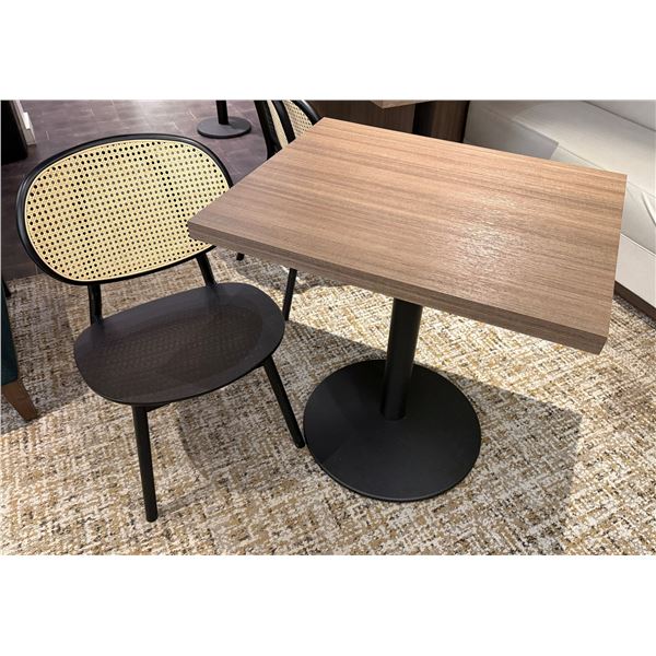 Rectangular Table 24" x 30" x 31"H w/ 1 Cane 21 Dining Chairs 19" x 16" x 32"H