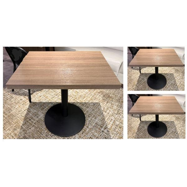 Qty 3 Rectangular Tables on Pedestal Bases 24" x 30" x 31"H