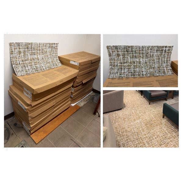Qty 25 Boxes (of 10 = 250 Pcs) Shaw Contract 5T279 Carpet Textile Tiles in Saffron Color