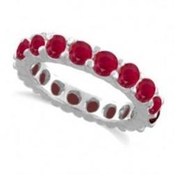 4.70 Ct Ruby Eternity Ring 18Kw