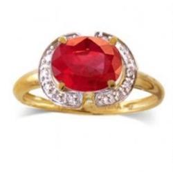 1.92 Ct. Ruby Diamond Ring 10Ky