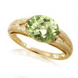 2.89 ct. Green Amethyst Ring 10KY