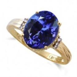 3.44 Ct Tanzanite Diamond Ring 10 KY