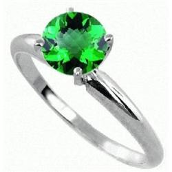 0.50 ct Emerald Ring 14KW