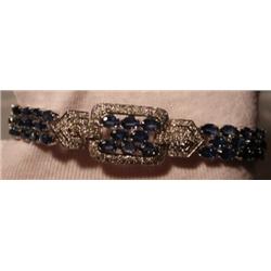 Sapphire & Diamond Bracelet - 24+ Carat Total Wgt.