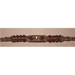 Ruby & Diamond Bracelet - 7+ Carat Total Weight
