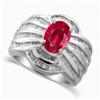 Image 1 : 4.30 Ct Ruby Diamond Ring 14Kw