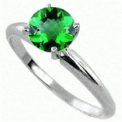 0.25 ct Emerald Ring 14KW