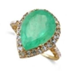 7.94 Ct Emerald Diamond Ring 10 KY
