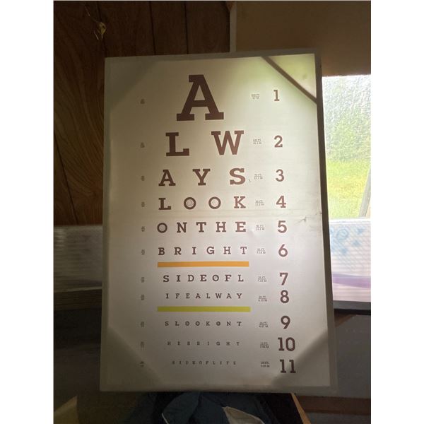 Decorative Eye Chart Wall Art Poster
