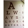 Image 2 : Decorative Eye Chart Wall Art Poster