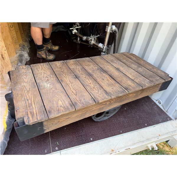 Industrial Wood and Iron Factory Cart