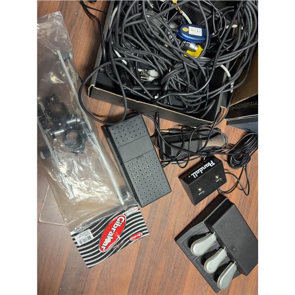 Music Pedals, Roland Switch, Gibraltar Mount, and Cables