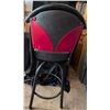Image 10 : Seven Swivel Bar Stools with Red and Black Upholstery
