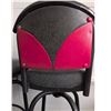 Image 1 : Seven Swivel Bar Stools with Red and Black Upholstery