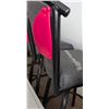 Image 2 : Seven Swivel Bar Stools with Red and Black Upholstery