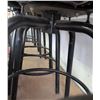 Image 3 : Seven Swivel Bar Stools with Red and Black Upholstery