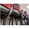 Image 7 : Seven Swivel Bar Stools with Red and Black Upholstery