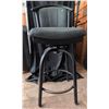 Image 8 : Seven Swivel Bar Stools with Red and Black Upholstery