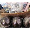 Image 3 : Brass 5¢ Cigars Vase, Vintage- Look Metal Prints, Rolling Shelf and Other Decor