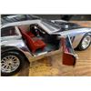 Image 3 : Ferrari 250 GTO Chrome Diecast Model Car with Red Interior