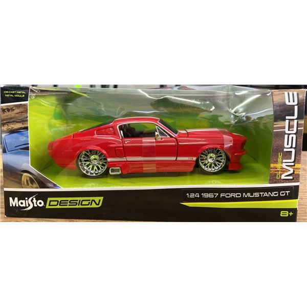 Maisto 1:24 1967 Ford Mustang GT Die-Cast Model Car