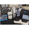 Image 1 : Home & Office Mixed Lot: Westclox Clock, NOMA Projector, Memory Foam Cushions, Robot, Decor