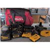 Image 1 : DeWalt Cordless Tool Set With Chargers, Batteries, and Hilti Bag