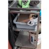 Image 17 : Workshop Cart With DC Motors, Hydraulic Motor, Tools, and Sign