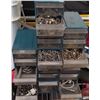 Image 10 : Large Assorted Hand Tools and Hardware on Rolling Cart