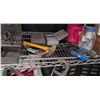 Image 12 : Large Assorted Hand Tools and Hardware on Rolling Cart
