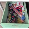 Image 14 : Large Assorted Hand Tools and Hardware on Rolling Cart