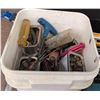 Image 4 : Large Assorted Hand Tools and Hardware on Rolling Cart
