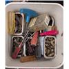 Image 5 : Large Assorted Hand Tools and Hardware on Rolling Cart