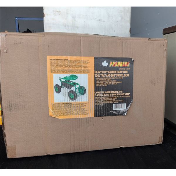 ProGrade Heavy Duty Garden Cart with 360° Swivel Seat