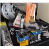 Image 1 : Cycling Gear Lot: Helmet, Shimano Shoes Size 43, Rack, Accessories