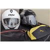 Image 2 : Motorcycle Helmets: AGV White & Scorpion Black, XL
