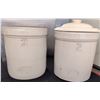 Image 1 : Medalta Potteries #2 Stoneware Crocks, One With Lid