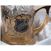 Image 4 : NHL Russian Tea Set With Brass Spoons and Blue Metal Cup