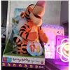 Image 2 : Animated & Light-Up Toys Lot: Tigger, Bunny, Neon Sign, Watermelon Toy
