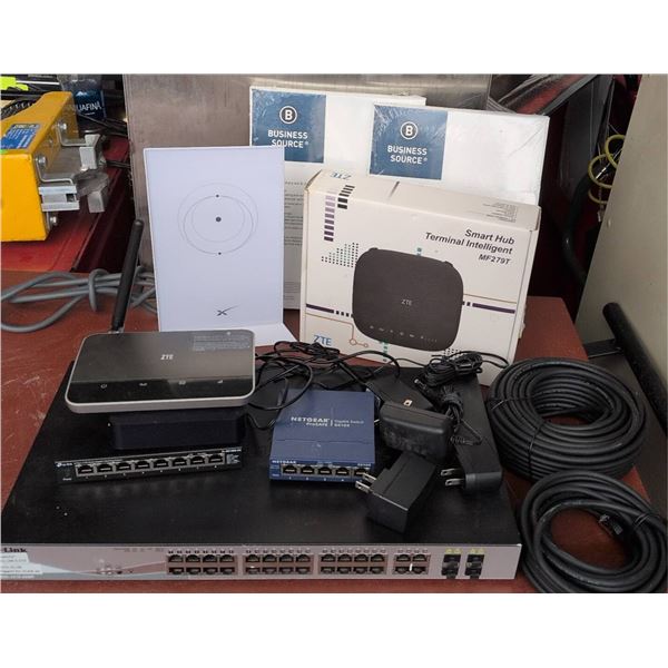Networking Lot: D-Link Switch, Netgear GS105, ZTE Smart Hub, Starlink Adapter